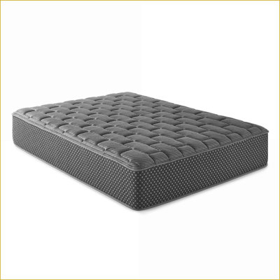 Mattresses, 13” Quilted Firm Hybrid Queen Mattress | Charcoal Gray | Foam+Spring
