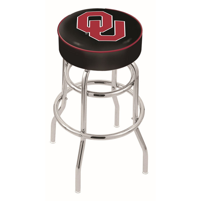 Tabouret de bar et de comptoir pivotant NCAA, Tabouret de comptoir (siège à 25 po de hauteur, Oklahoma