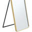 Miroir pleine longueur à DEL avec lumières - 3 lumières à intensité variable, cadre doré, miroir de plancher autoportant pour la chambre à coucher, le salon et la boutique de mariage