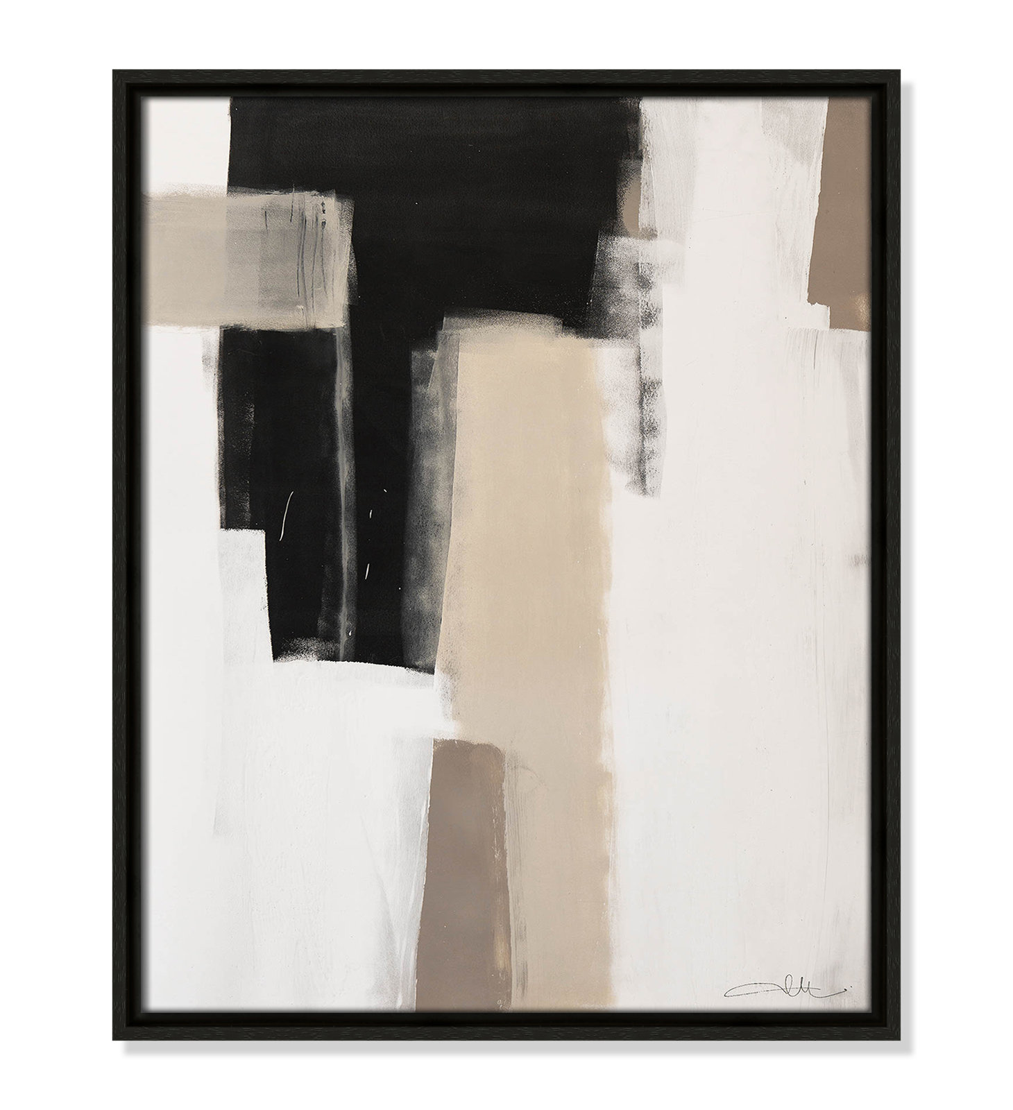 Calvin "Earth Scapes I" Print, No Mat, Espresso Floater Framed, 21.5" H x 17.5" W x 2" D