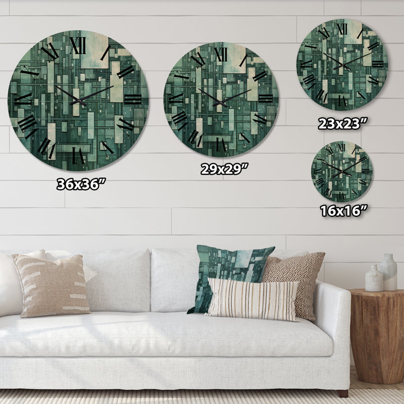 Horloge murale en bois massif Stephengould, Grand