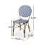 Chaises de bistro françaises sans accoudoirs en aluminium