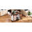55.5 - Inch Kitchen Island With Drop Leaf, Sliding Barn Door, Adjustable Shelf, And Lockable Wheels For Dining Room Use Decor Convenience