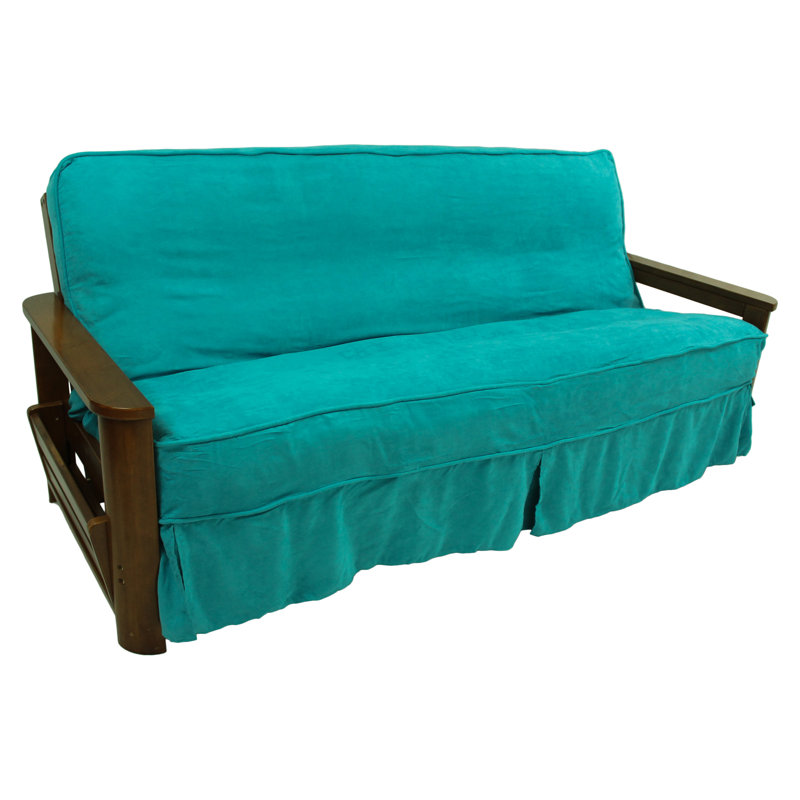 Housse pour futon à coussins carrés/rectangulaires, Bleu Aqua