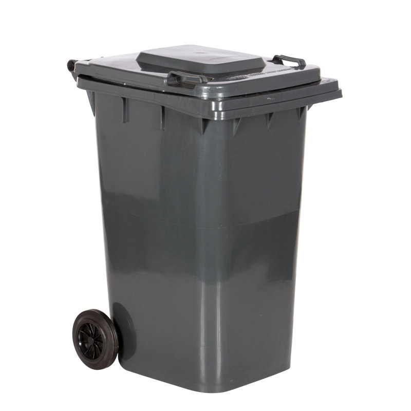 Poubelle en poly, 64 pte, Gris