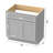 39'' Single Bathroom Vanity Base Only-92689525