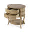 Jarvis Oval 2-Drawer Side Table-270233804