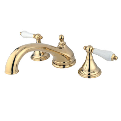 Kingston Brass Vintage Two-Handle 3-Hole Deck Mount Roman Tub Faucet