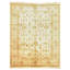 Tapis Oushak en laine beige rosé de style transitionnel, noué à la main, 246 x 320 cm
