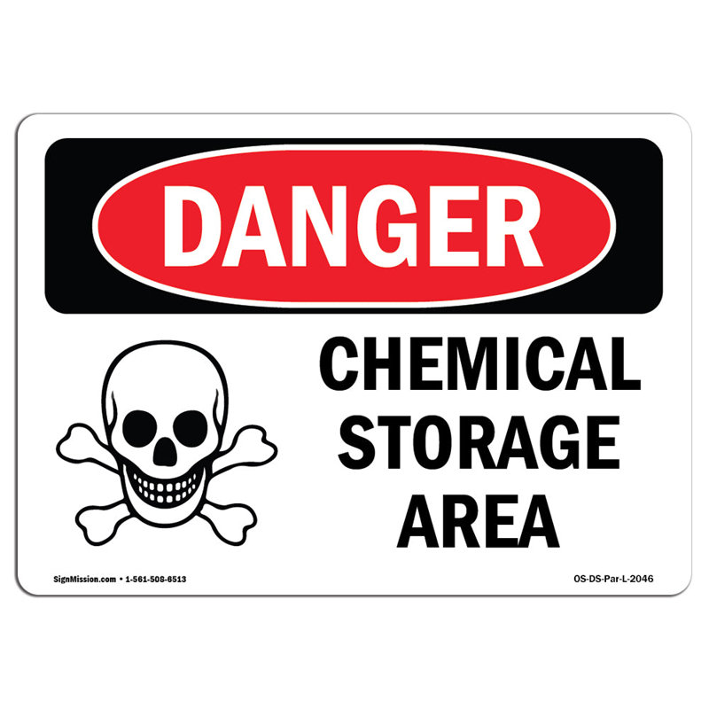 Signe de danger, H 12 po x l 18 po x P 0,1 po
