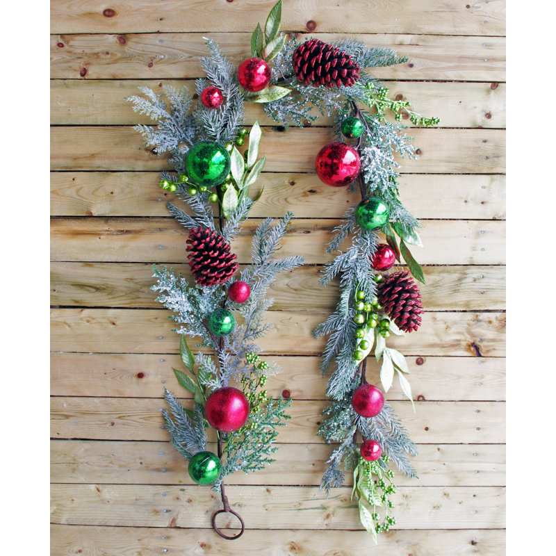 Guirlande de 6 pi, Rouge / Vert