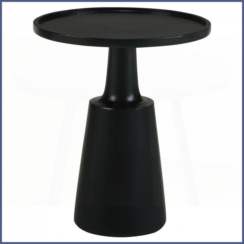 Table basse à piédestal en bois de manguier noir