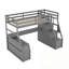 Lit mezzanine simple avec 7 tiroirs, 2 tablettes et bureau-1345510738
