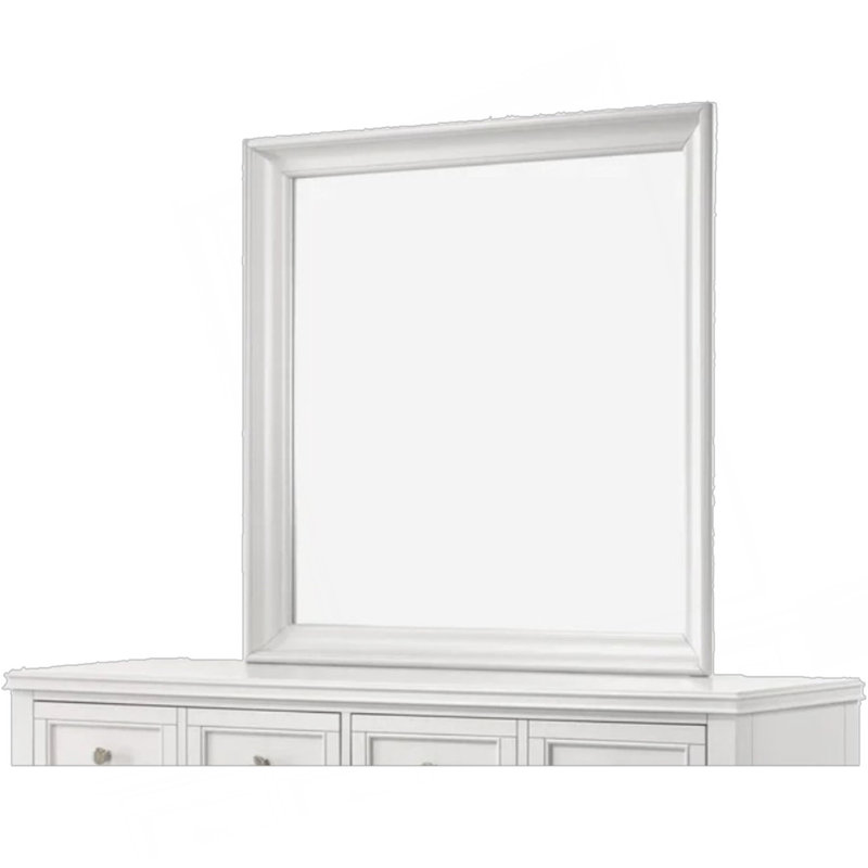 Miroir blanc carré (INCLUT LE MIROIR SEULEMENT), Blanc