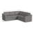 Lockheart 5PC L Shaped Slope Arm Modular Upholstered Corner Sectional -126757388