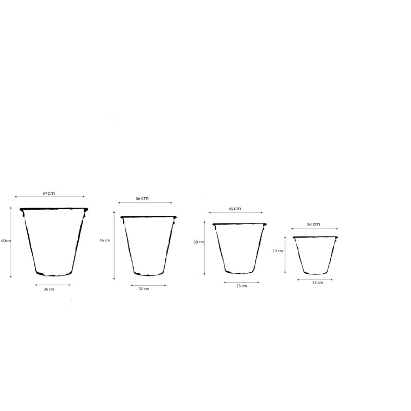 Zachariah Fiberglass Cachepot, Extra Small
