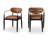 Eligah Vegan Leather Upholstered Dining Arm Chair-6766384-6766386