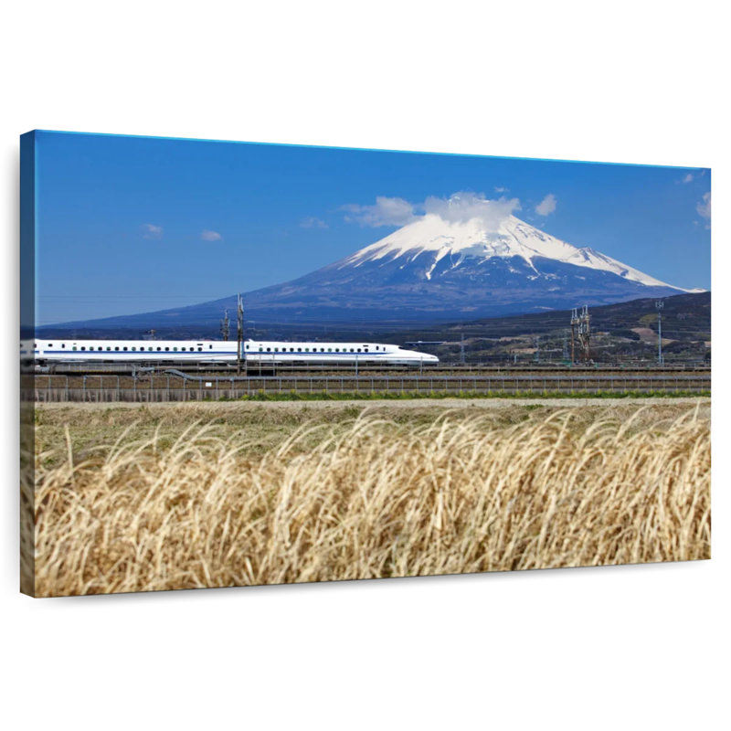 Train à grande vitesse Nicci par le mont Fuji, H 16 po x l 24 po