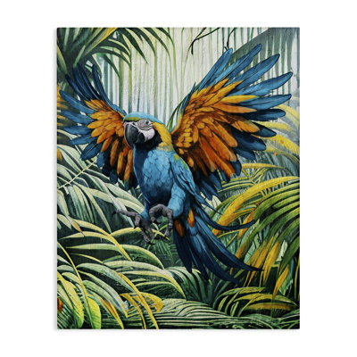 Art mural perroquet en vol par Karen Smith