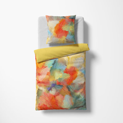 Cotton Blend Abstract Duvet Cover Set with Pillow Shams