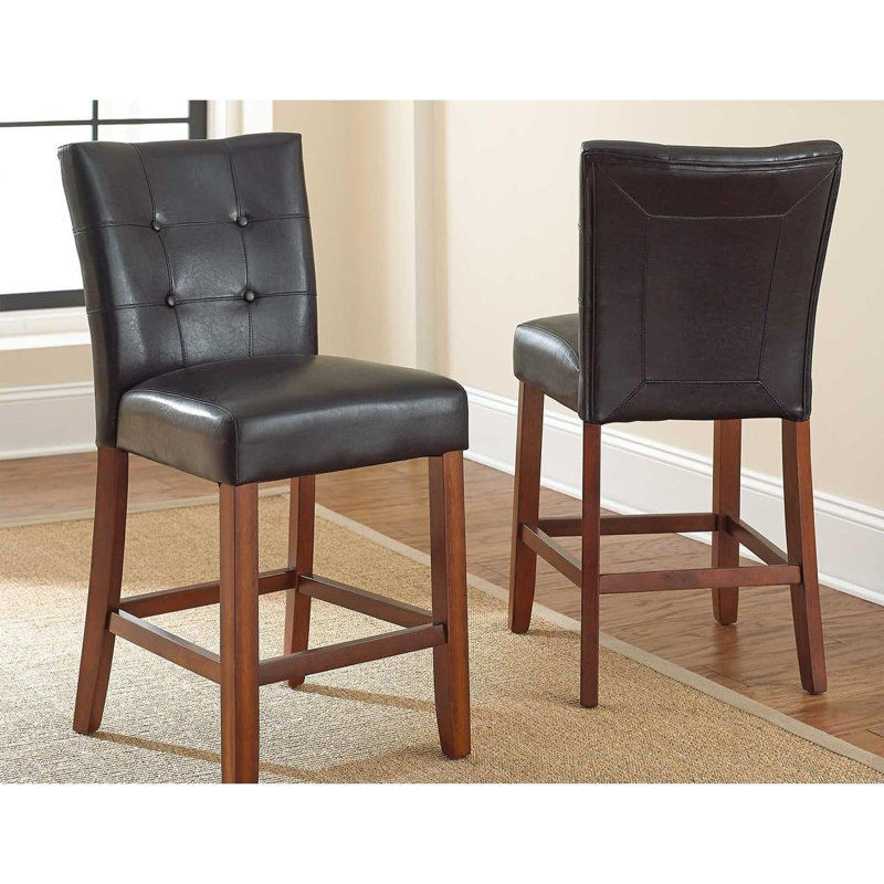 Jonno 25'' Counter Stool, Brown, Black