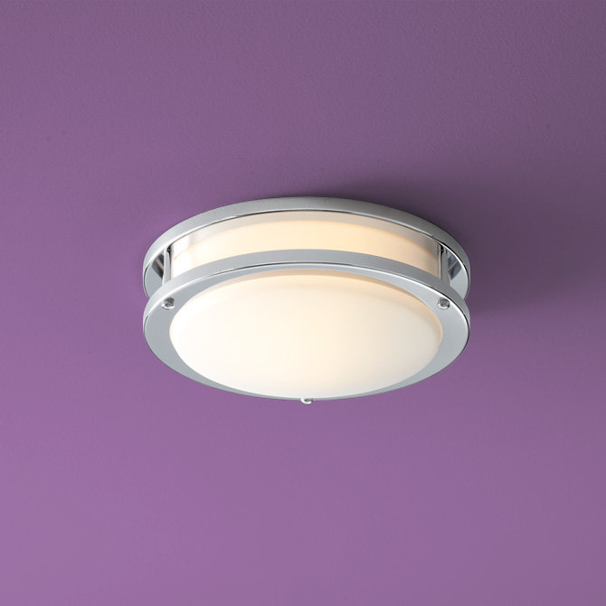 Paniagua Acrylic Flush Mount, 3.5" H x 10.5" W x 10.5" D, Polished Chrome