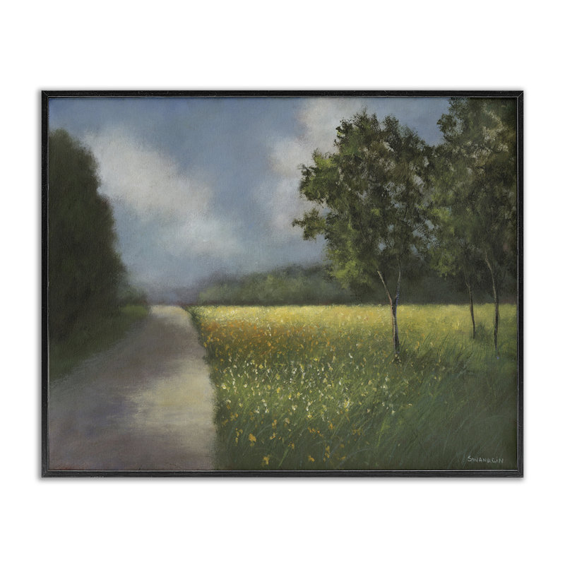 Art de giclée encadré Traditional Country Road par David Swanagin, Giclée encadrée noir minuit, H 11 po x l 14 po