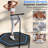 SereneLife Pro Aerobics Fitness Trampoline - Portable Gym Sports Trampoline with Adjustable Handrail 