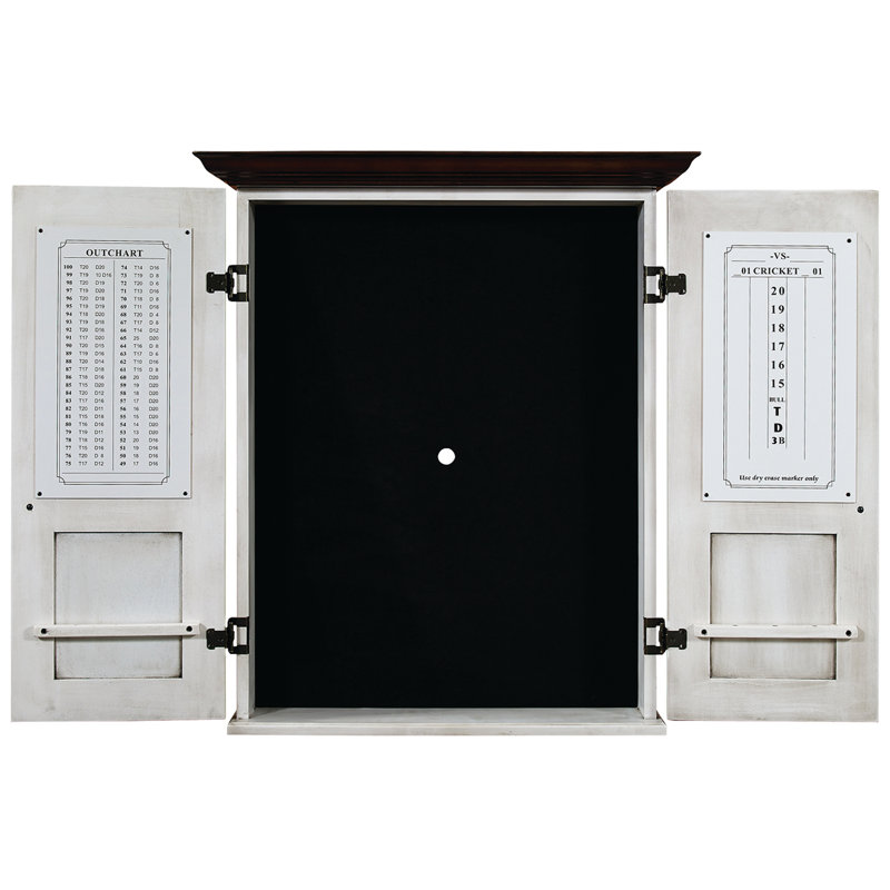 Armoire à fléchettes carrée, Blanc antique