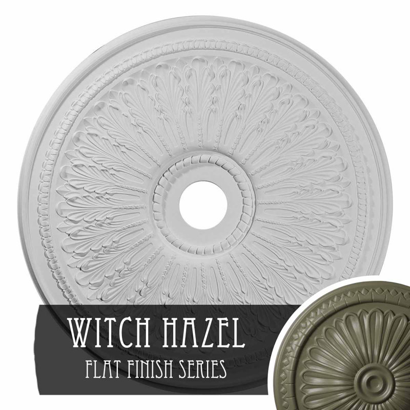 Médaillon de plafond Oakleaf de 29 1/8 po x P 3 5/8 po x P 1 po (convient aux auvents jusqu'à 6 1/4 po), Hamamélis