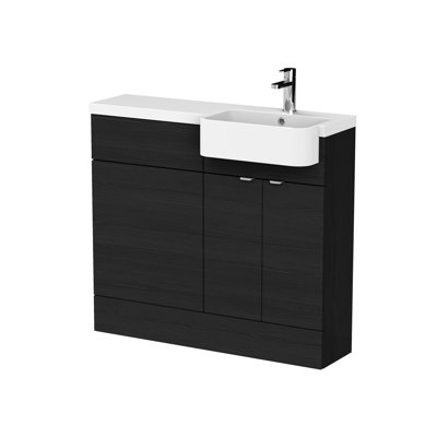 Caillen Single Bathroom Vanity with Integrated Polymarble Basin