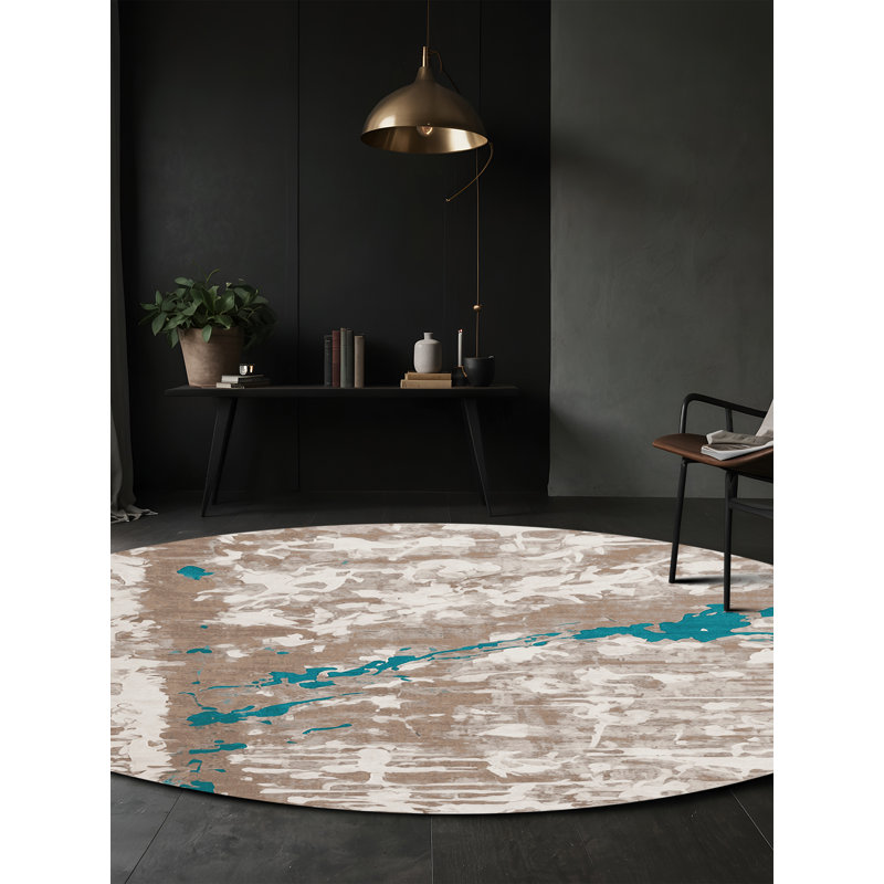 Tapis beige soyeux et moelleux, Tapis de couloir 2 pi x 5 pi