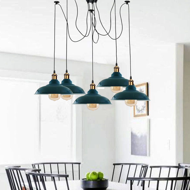 London 5 - Light Pendant, Cyan Blue