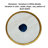 Torridon Marble Top with Blue Agate Stone Inlay Open End Table
