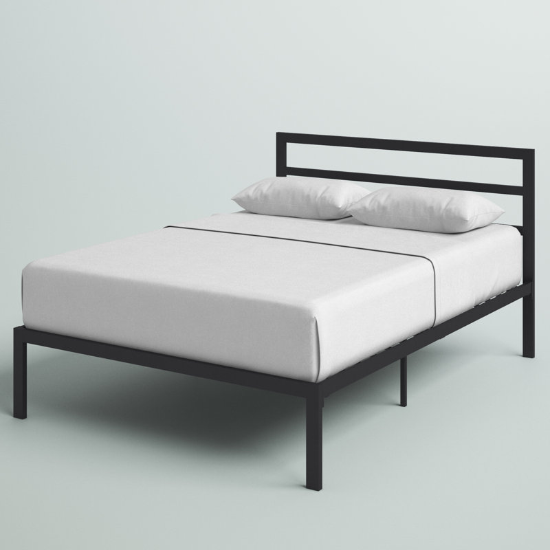 Besime Metal Platform Bed, Full, Black
