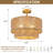 3-light Boho Light Fixtures Ceiling Mount, Rattan Semi Flush Ceiling Light With 2-tier Shade, Rustic Hand-woven Drum Light Fixture For Hallway Kitchen Foyer Farmhouse Bedroom-1550734630-1551976060