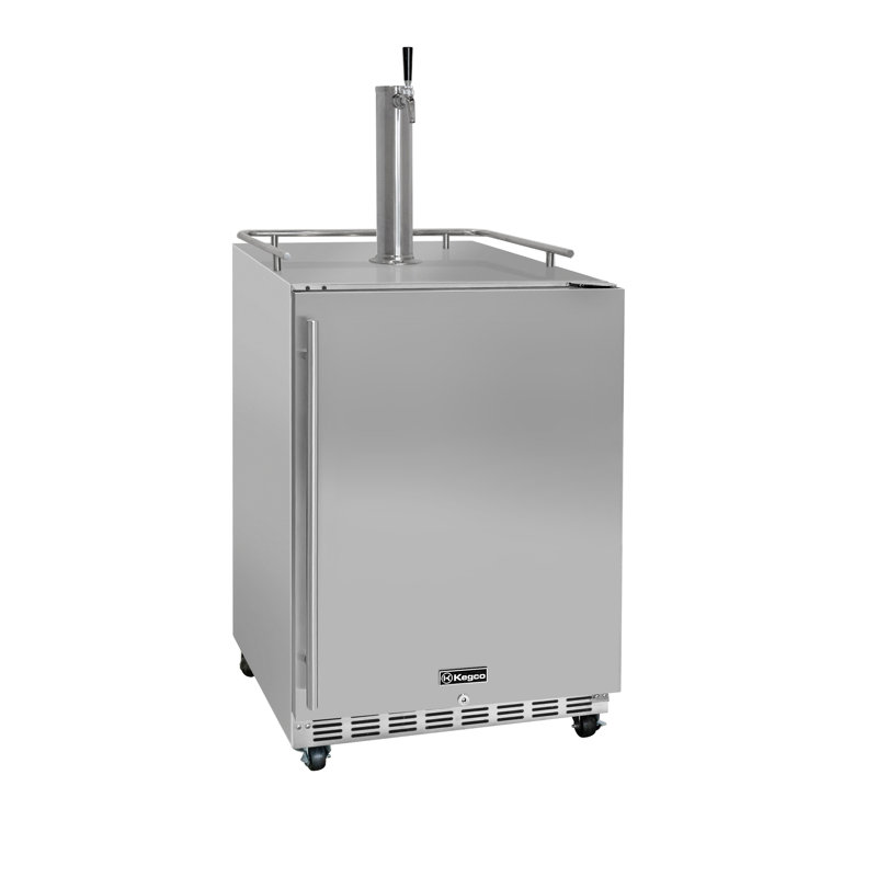 Kegco 24" Wide Outdoor Single Tap Commercial Kegerator with Kit, Right
