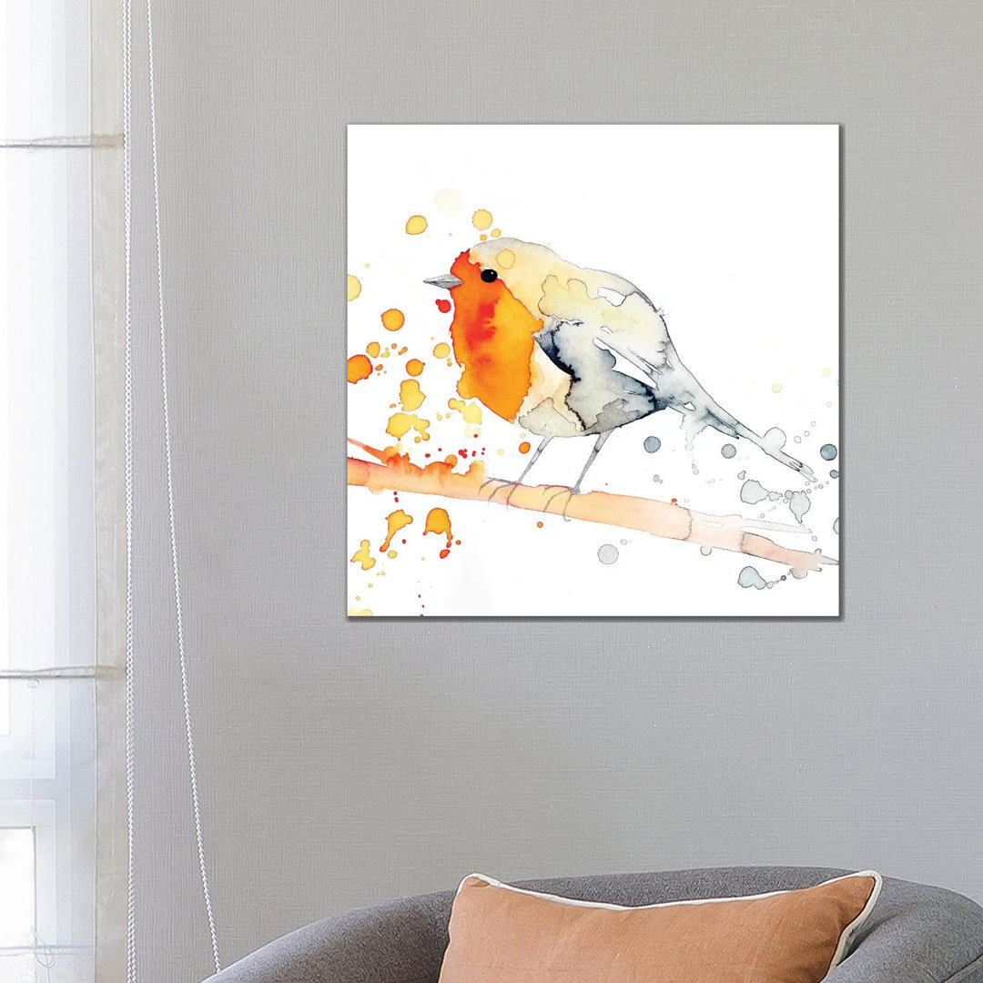 Robin Bird II by The Cosmic Whale - No Frame Gallery-Wrapped Canvas Giclée on Canvas