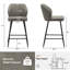 Konate Upholstered Counter Stool with Metal Frame-2102477964