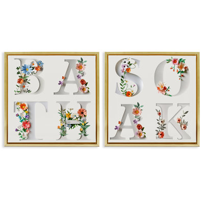 Ensemble de 2 toiles flottantes encadrées, par Susan Arnot