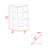 Cabinet 29.7H", Four Shelves, Vertical, Light Oak / White-1707512024