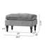 Revêtement gris avec capitonnage à boutons, élément de salon moderne, 18 po x 28,5 po 17,88 po, assemblage requis, revêtement élégant 17,76 28,62 17,88 po, requis