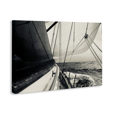 Sailing The Sea View Canvas Wall Art by LSR Design Studio bp-487_CN