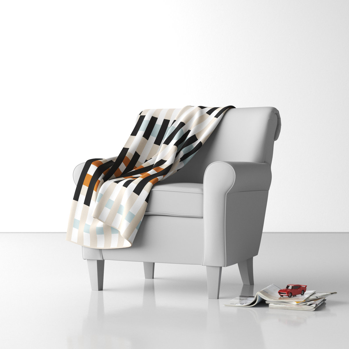 Jason Wu Hand Woven Striped Throw Blanket