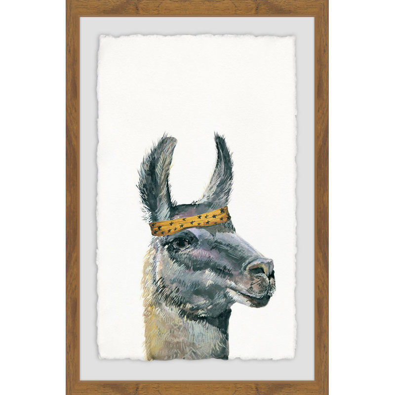 « llama timeless », reproduction d’impression encadrée, H 18 po x l 12 po