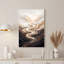 «Bighorn Sheep Herd on Abstract Wavy Earth Tone Mountain», art mural sur toile-133544400