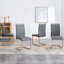 Chaise de salle à manger rembourrée en polyuréthane à haut dossier, ensemble de 4-1285748964-1285748965