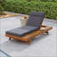 Ensemble de chaise longue avec appui-tête, espace disponible sur un côté, bois d'acacia avec coussins de salon résistants à l'eau (3 fois et 4 pouces)-986992830
