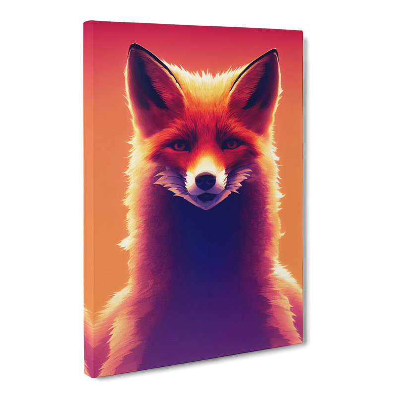 Fox Portrait Vol.3 - Wrapped Canvas, 76cm H x 50cm W x 3cm D