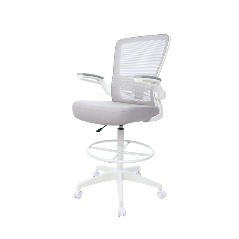 Mesh Boss, accoudoir rabattable, tabouret, Gris